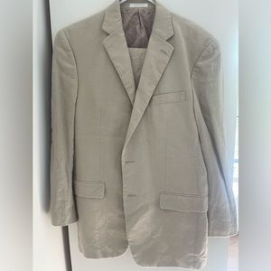 Ralph Lauren Mens Tan Linen Suit